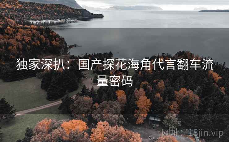 独家深扒：国产探花海角代言翻车流量密码
