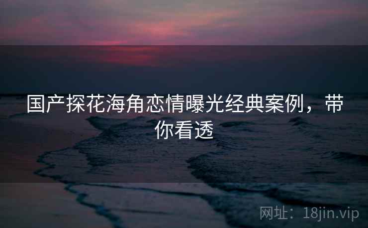 国产探花海角恋情曝光经典案例，带你看透