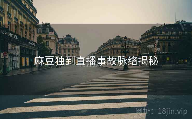 麻豆独到直播事故脉络揭秘