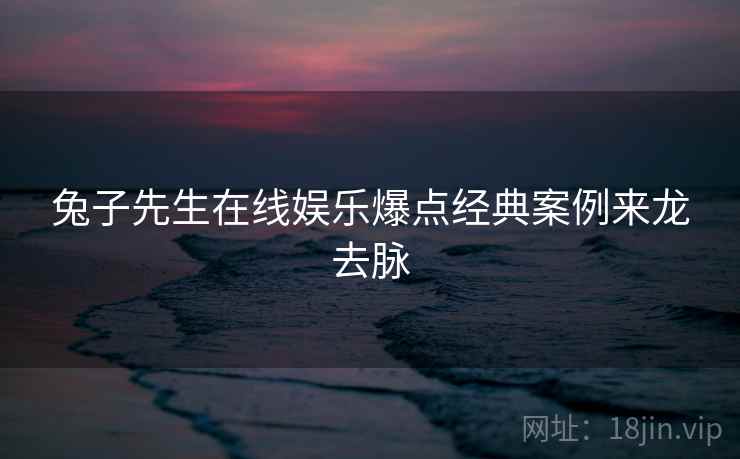 兔子先生在线娱乐爆点经典案例来龙去脉