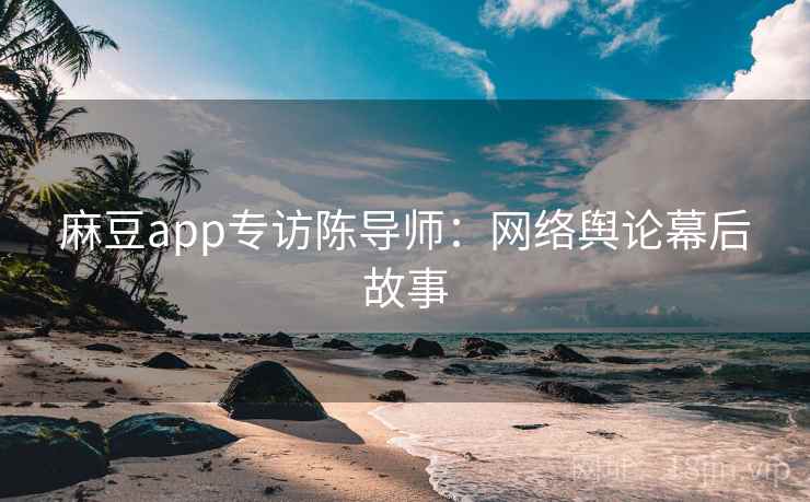 麻豆app专访陈导师：网络舆论幕后故事