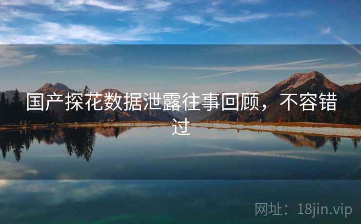 国产探花数据泄露往事回顾，不容错过