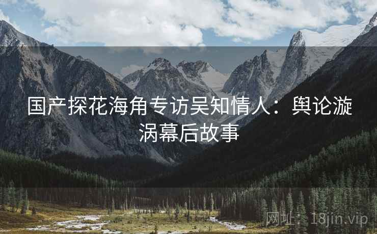 国产探花海角专访吴知情人：舆论漩涡幕后故事