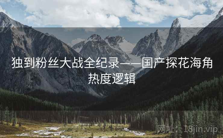 独到粉丝大战全纪录——国产探花海角热度逻辑