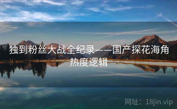 独到粉丝大战全纪录——国产探花海角热度逻辑